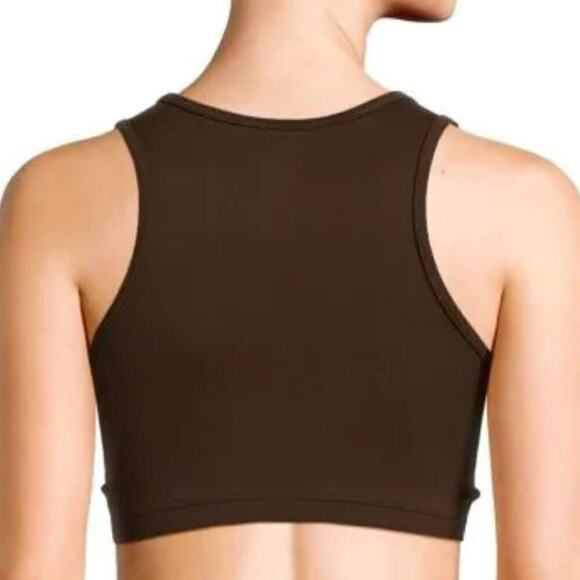 NOIZE Prisha Cutout Crisscross Sports Bra-Coffee-XS-NWT - Picture 2 of 14